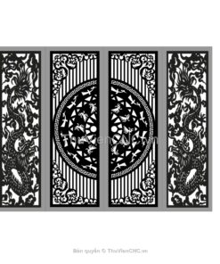 Mẫu CNC cổng rồng trống đồng